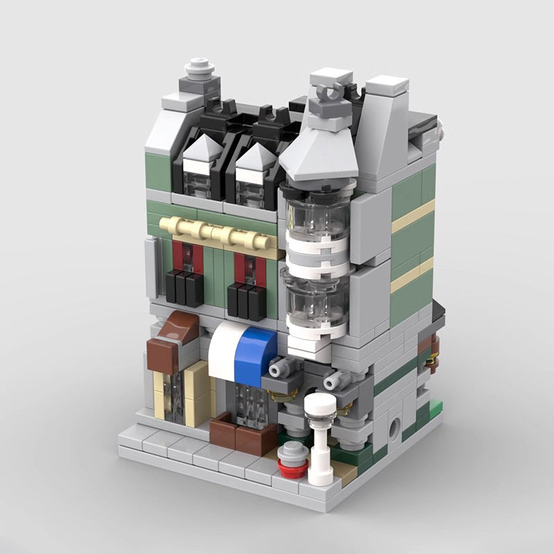 mini modular 10185 green grocer building set | moc-103964 - 6