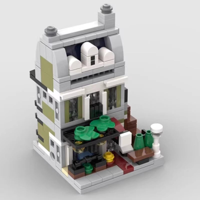 mini modular 10243 parisian restaurant building set | moc-103290 - 5
