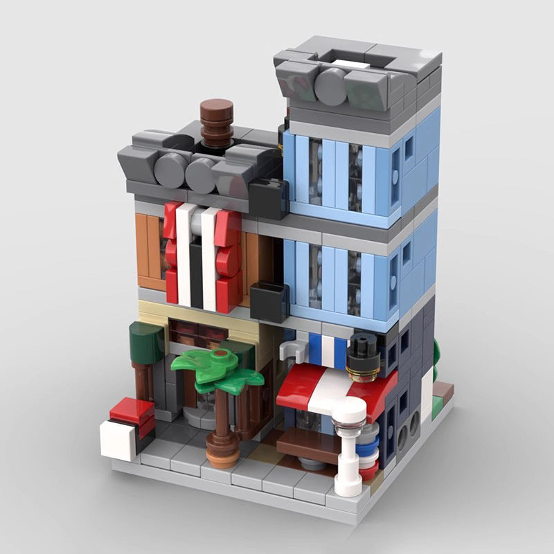 mini modular 10246 detectives office building set | moc-105444 - 1