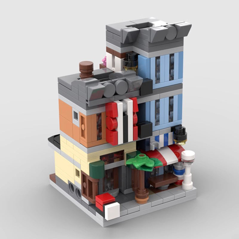 mini modular 10246 detectives office building set | moc-105444 - 4