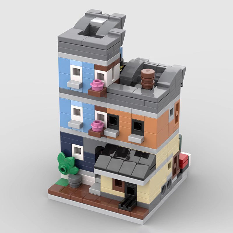 mini modular 10246 detectives office building set | moc-105444 - 6
