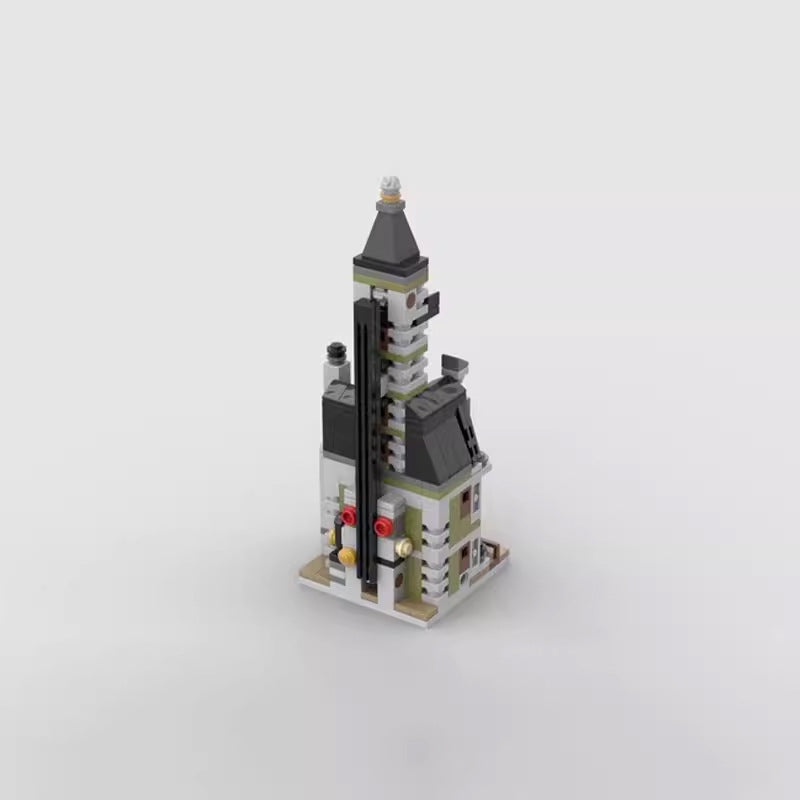 mini modular 10273 haunted house building set | moc-107172 - 4