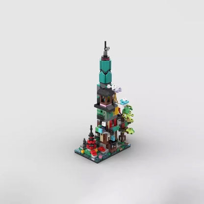 mini modular 71741 ninjago city gardens building set | moc-107816 - 2