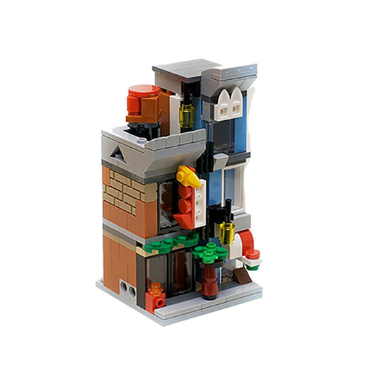mini modular detective's office building set | moc-4809 - 1