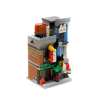mini modular detective's office building set | moc-4809 - 2