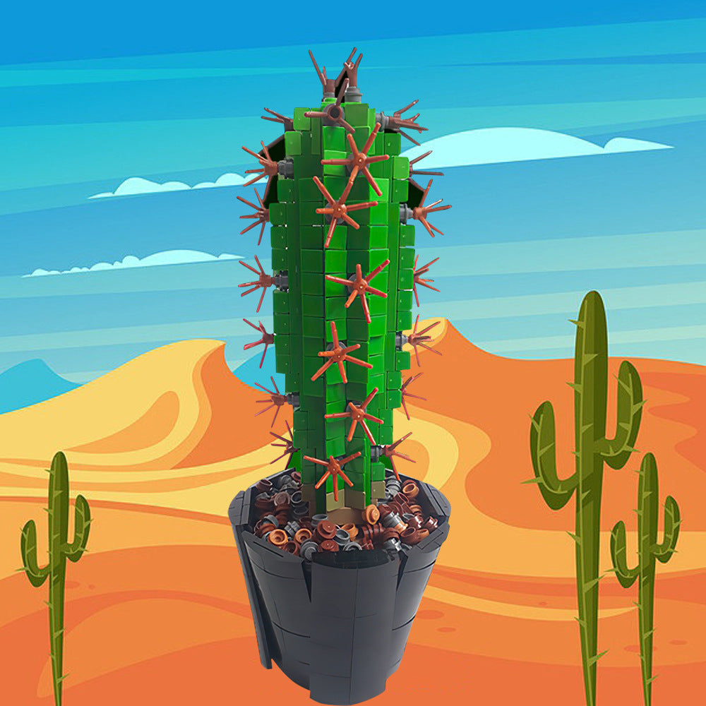 mini saguaro cactus building set | moc-118883 - 1