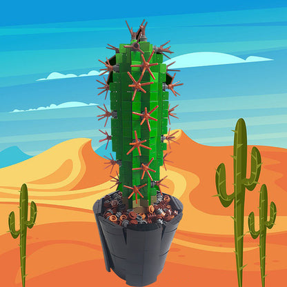 mini saguaro cactus building set | moc-118883 - 1