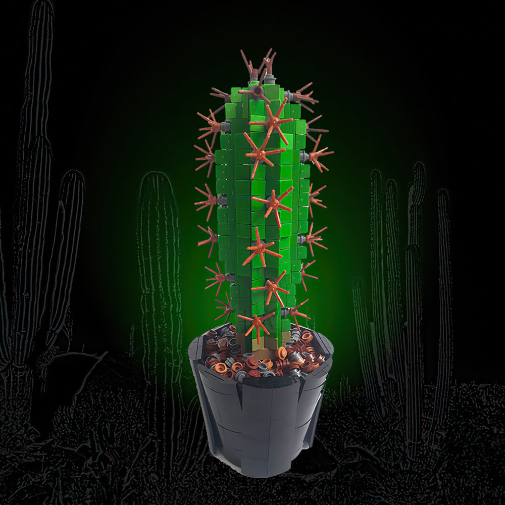 mini saguaro cactus building set | moc-118883 - 2