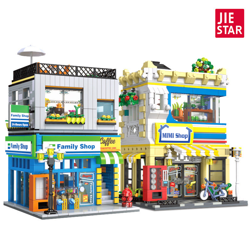 mini shop & family shop building set - jie star 89116/89117 - 4