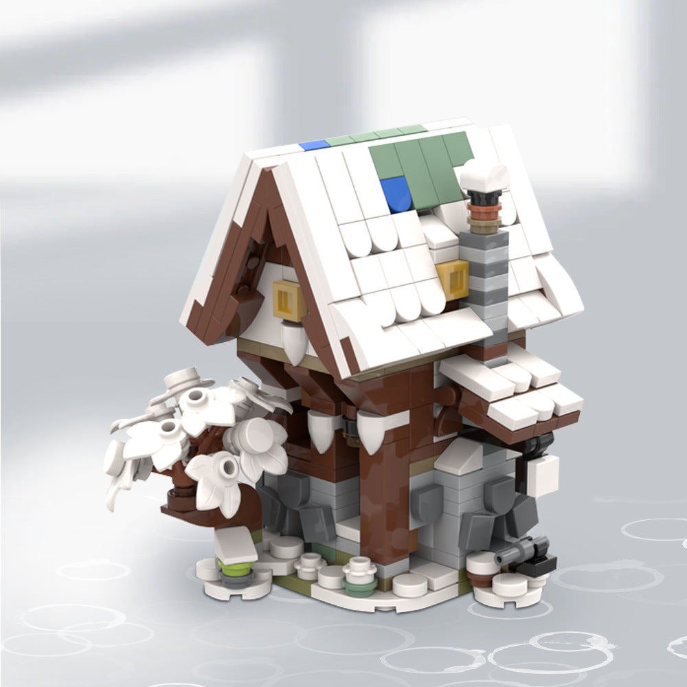 mini winter 21325 medieval blacksmith building set | moc-139004 - 1