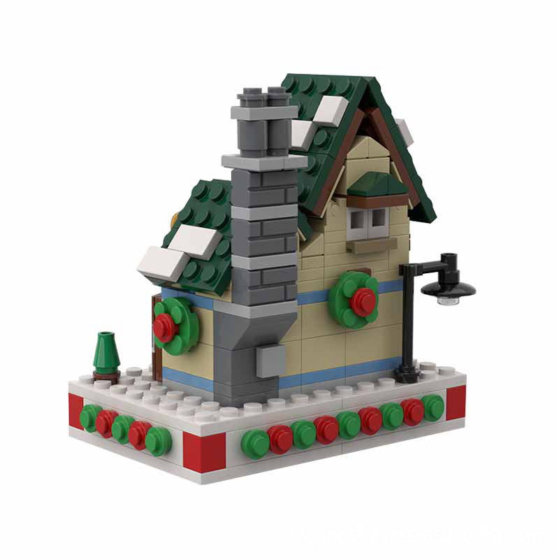 mini winter post office building set | moc-70382 - 3