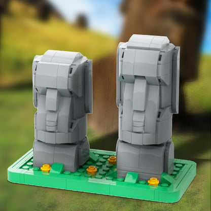 moai building set | easter island statues | moc-40120 - 1