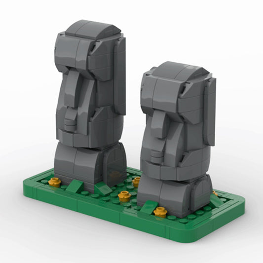 moai building set | easter island statues | moc-40120 - 2