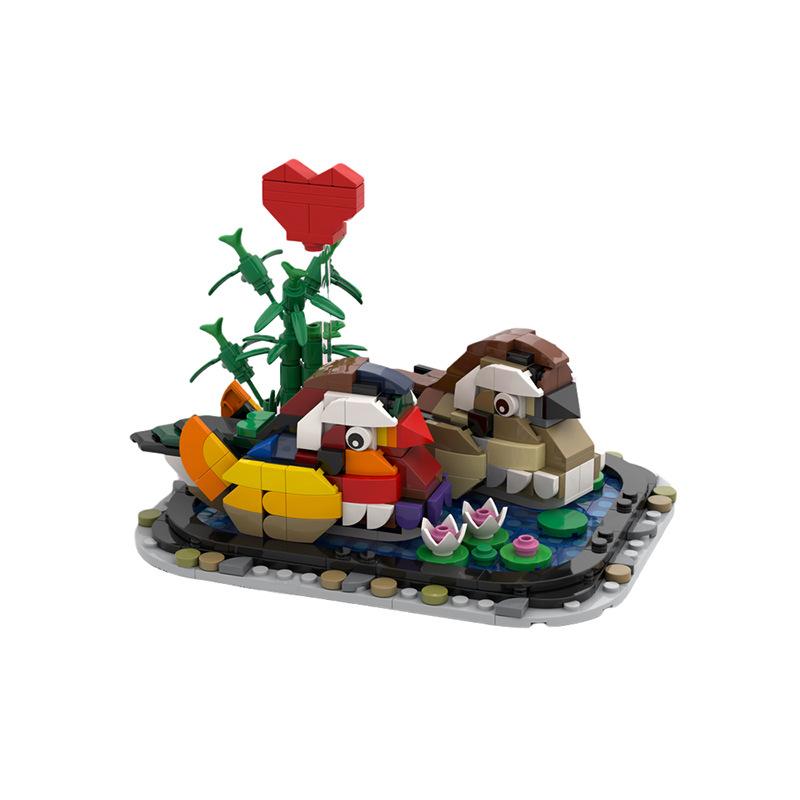 moc-100857 yuanyang lovebirds for valentine‘s day - 532 pcs - 2