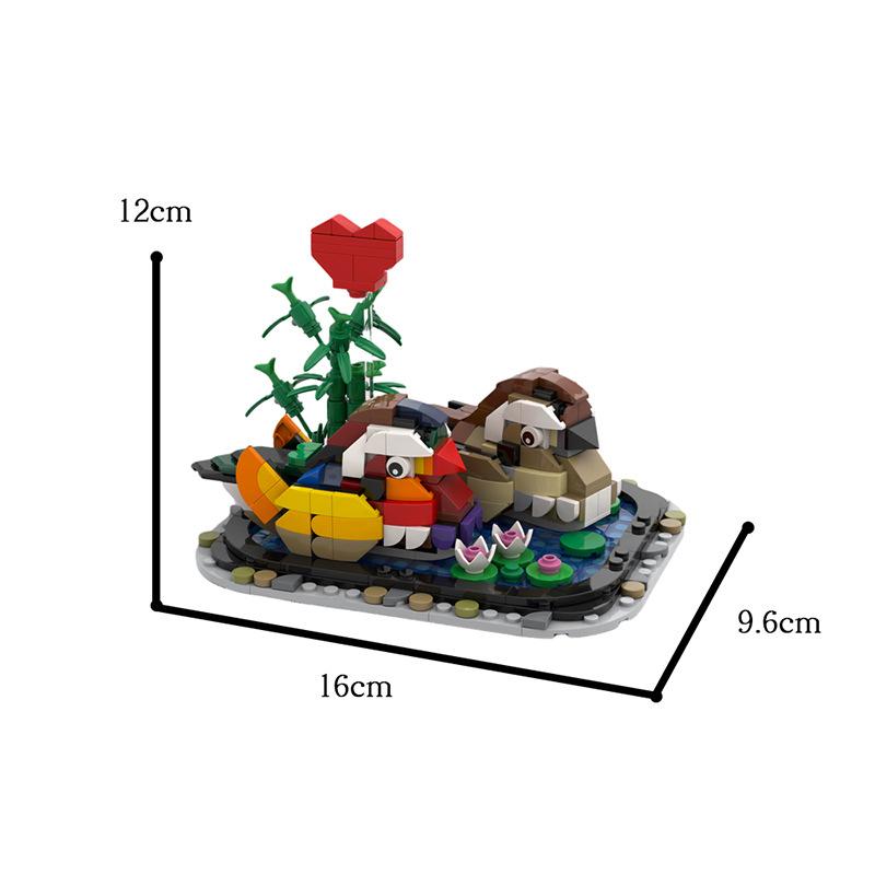 moc-100857 yuanyang lovebirds for valentine‘s day - 532 pcs - 3