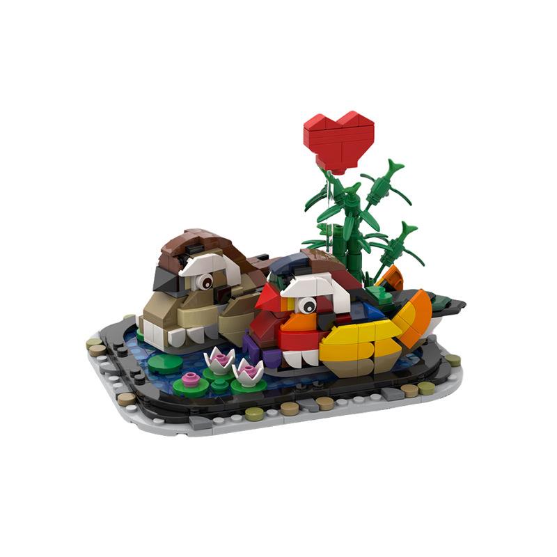 moc-100857 yuanyang lovebirds for valentine‘s day - 532 pcs - 4