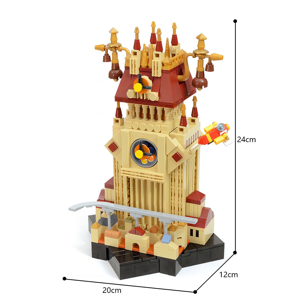 moc-100918 twilight town clock tower from kingdom hearts series - 1050 pcs - 5