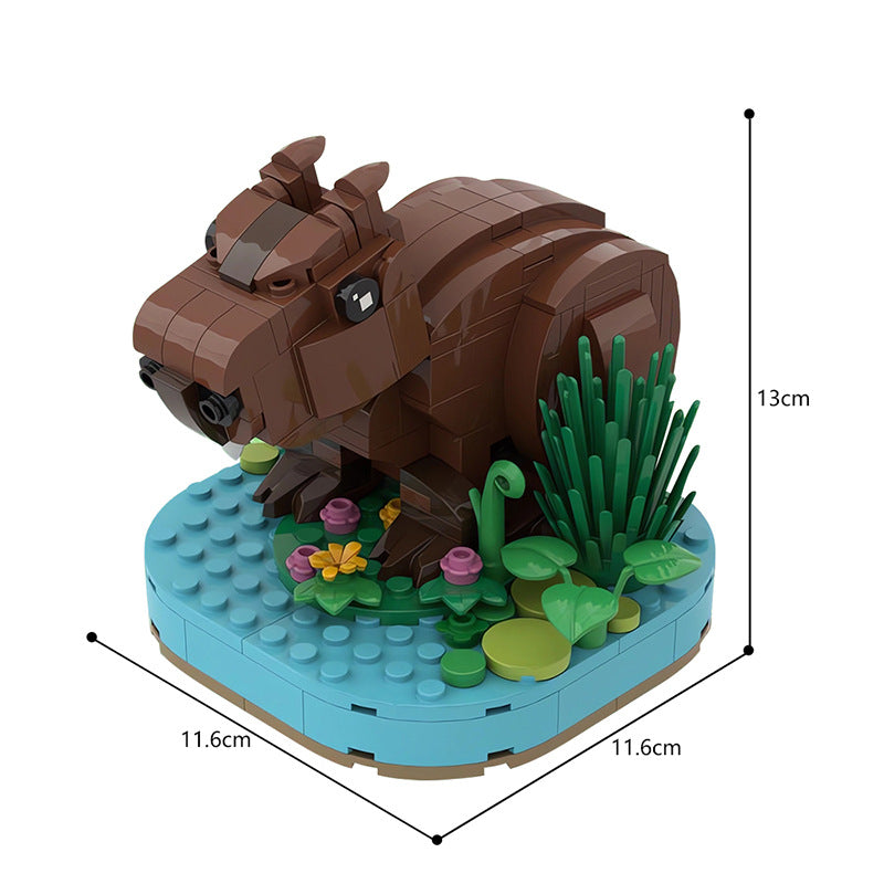 moc-101767 capybara model building kit - detailed animal figure - 4