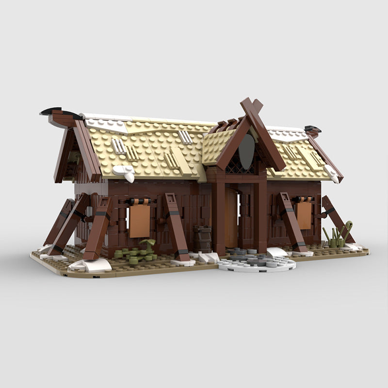 moc-102557 viking longhouse building blocks