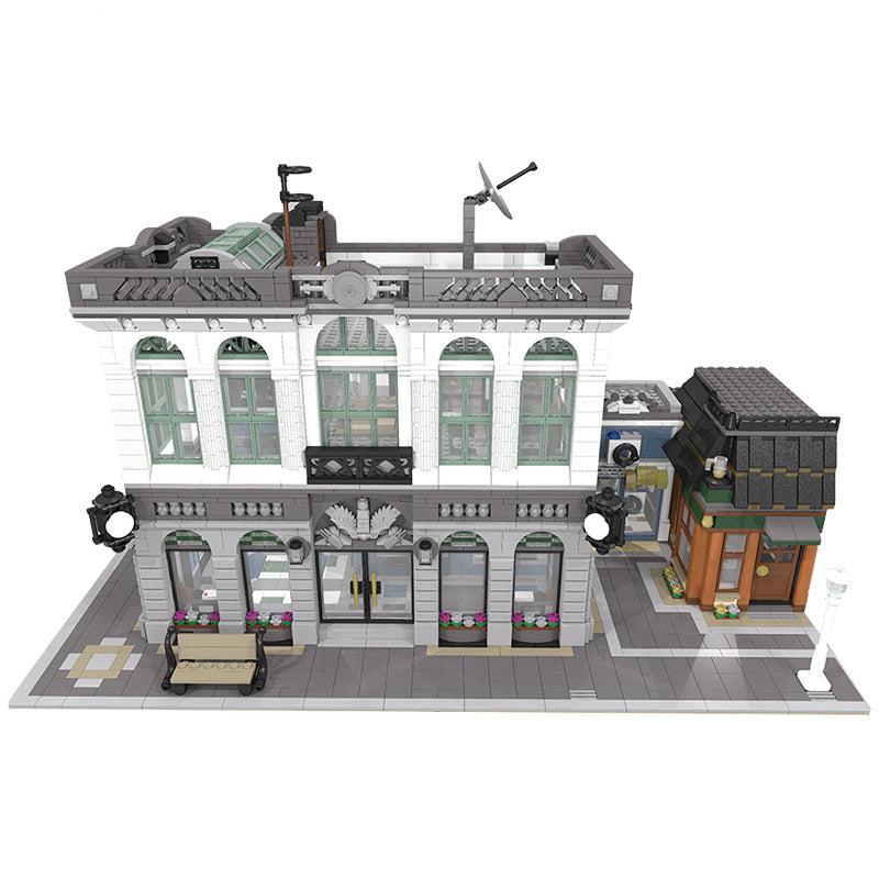 moc-10811 brick bank with coffee shop - 3967 pcs - 1