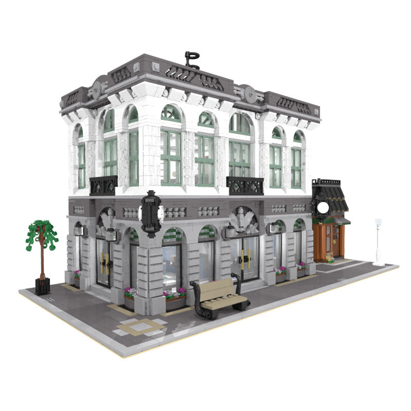 moc-10811 brick bank with coffee shop - 3967 pcs - 2