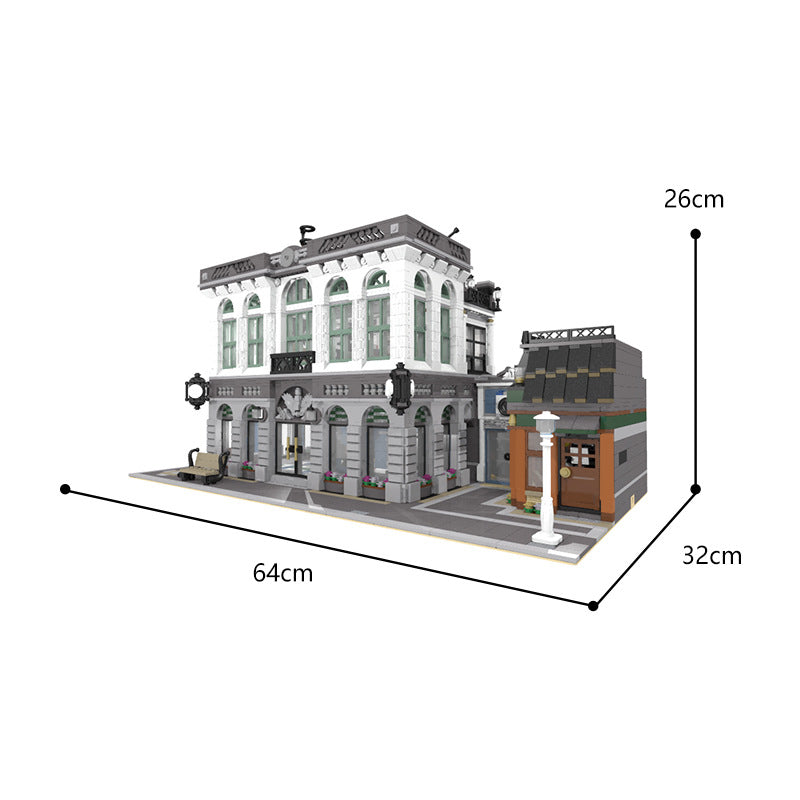 moc-10811 brick bank with coffee shop - 3967 pcs - 3