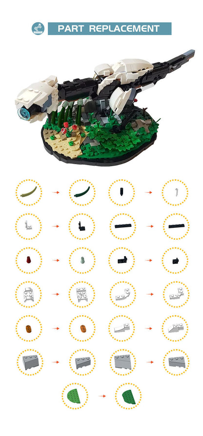 moc-109586 watcher with stand   horizon: zero dawn - 839 pcs - 2