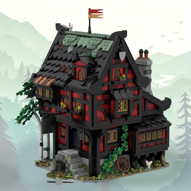 moc-111710 the crusader's inn - viking house series - 2927 pcs - 2