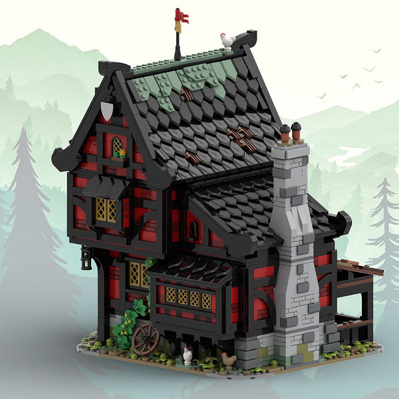 moc-111710 the crusader's inn - viking house series - 2927 pcs - 2