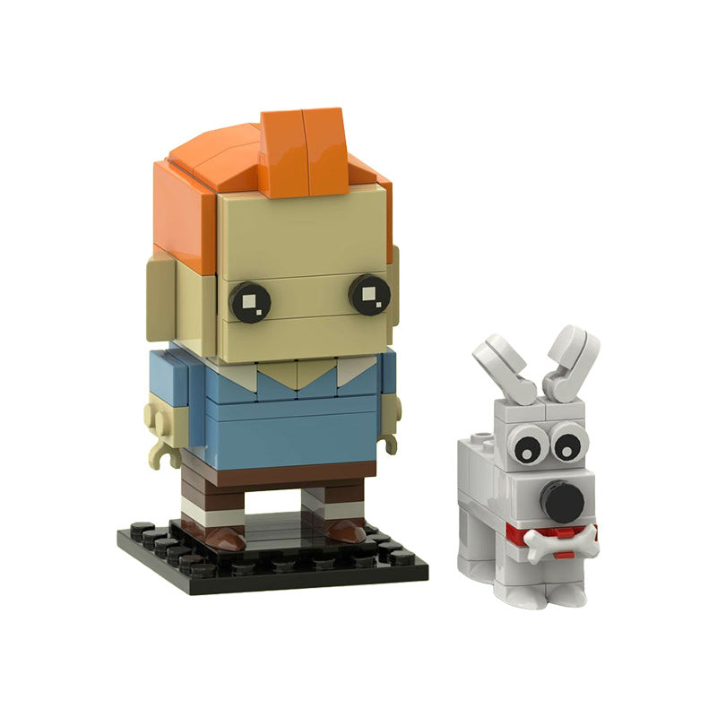 moc-113632 tintin and snowy brickheadz - the adventures of tintin  121 pcs - 1