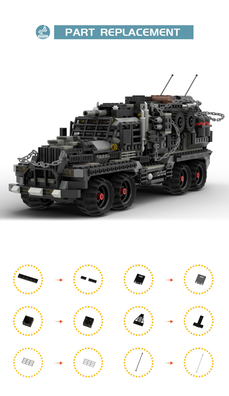 moc-116001 offroad 8x8 truck reisiger   mad max fury road - 6