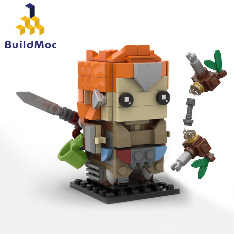 moc-116898 aloy brickheadz - horizon zero dawn/ horizon forbidden west -1