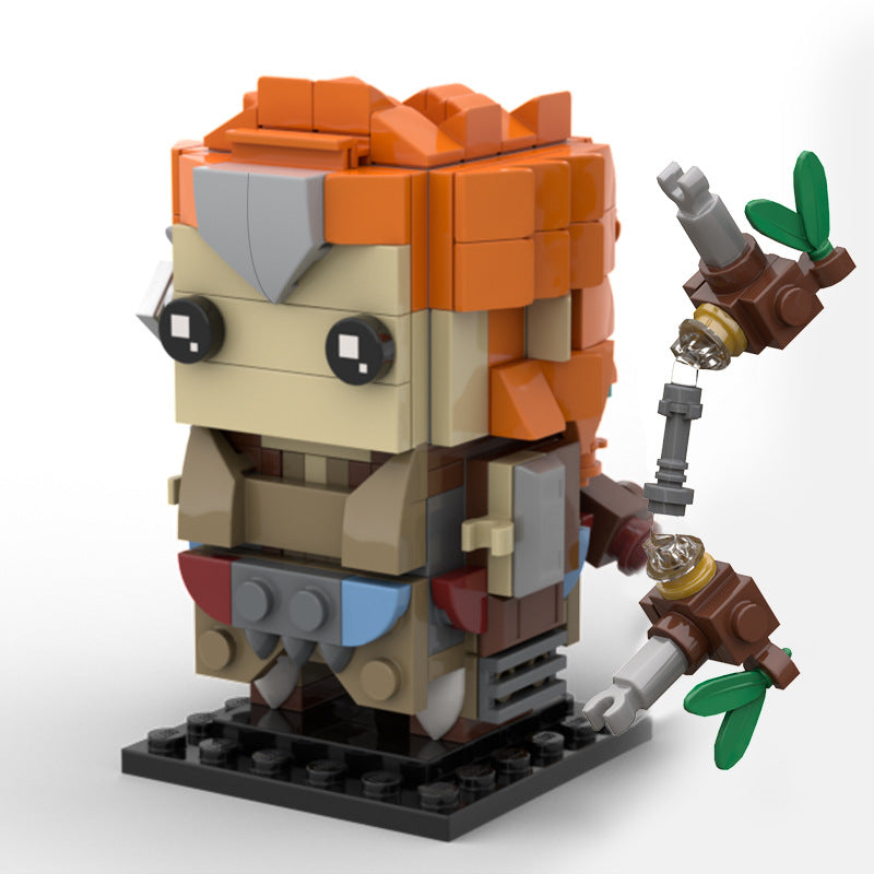 moc-116898 aloy brickheadz - horizon zero dawn/ horizon forbidden west - 2