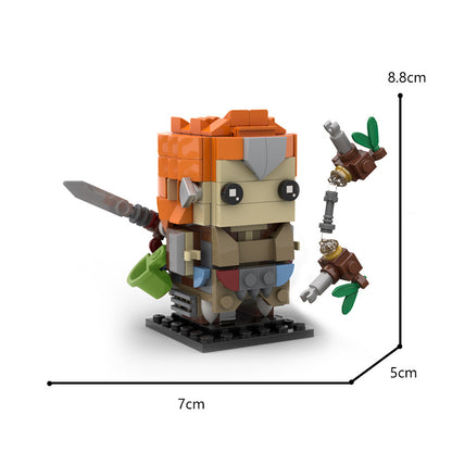 moc-116898 aloy brickheadz - horizon zero dawn/ horizon forbidden west - 3