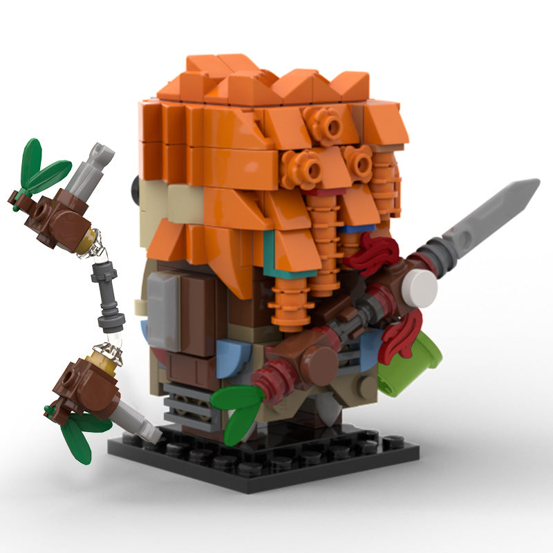 moc-116898 aloy brickheadz - horizon zero dawn/ horizon forbidden west - 5