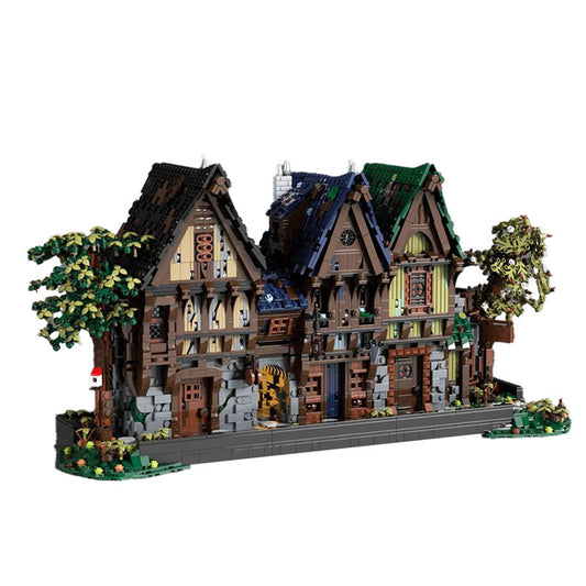 moc-117629 medieval modular street fantasy buildings - 5152 pcs - 1