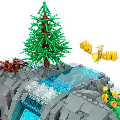 moc-117747 working waterfall - perfect addition to lego layout  - 2431 pcs - 2