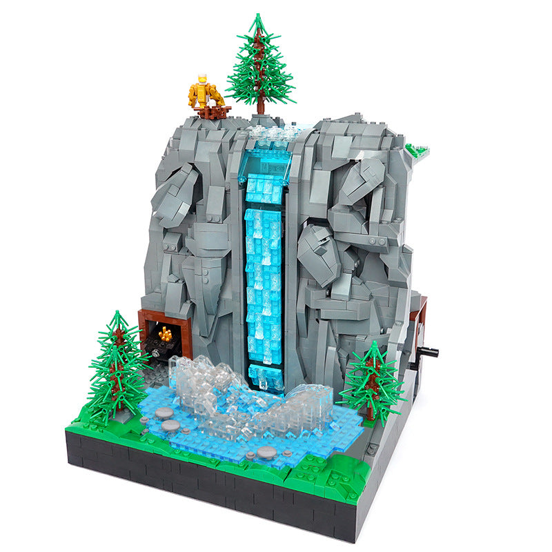 moc-117747 working waterfall - perfect addition to lego layout  - 2431 pcs - 4