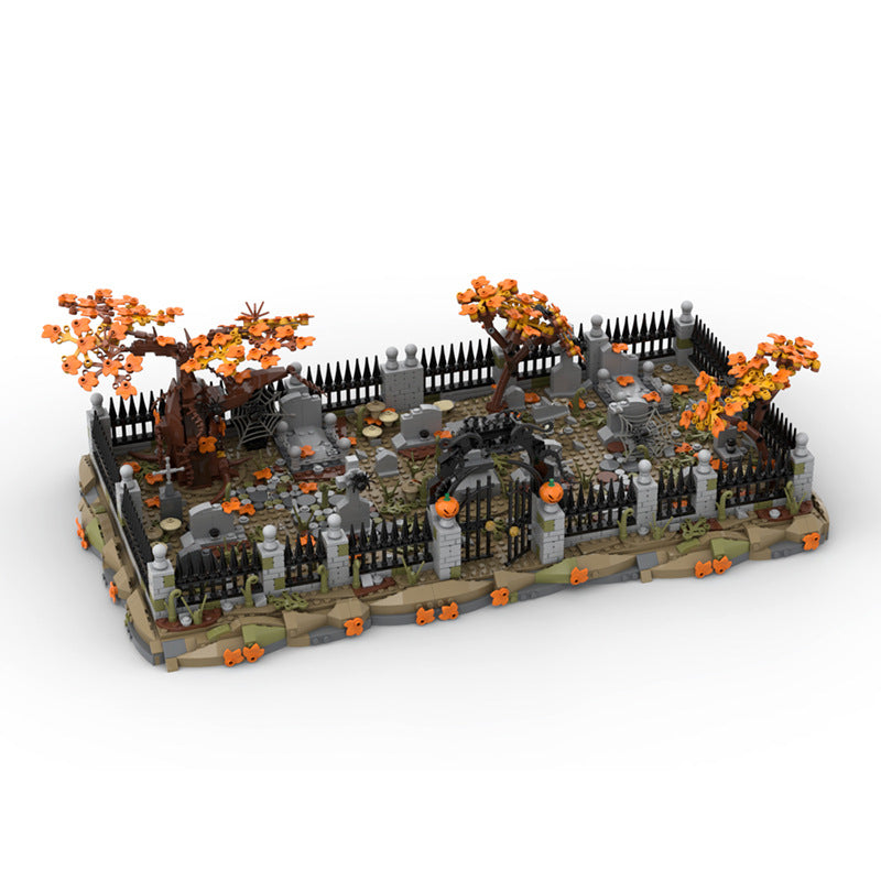 moc-118177 haunted cemetery   graveyard filled with creepy creatures - 1