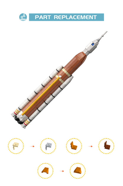 moc-121561 1:220 model of nasa sls block 1 rocket - 598 pcs - 4