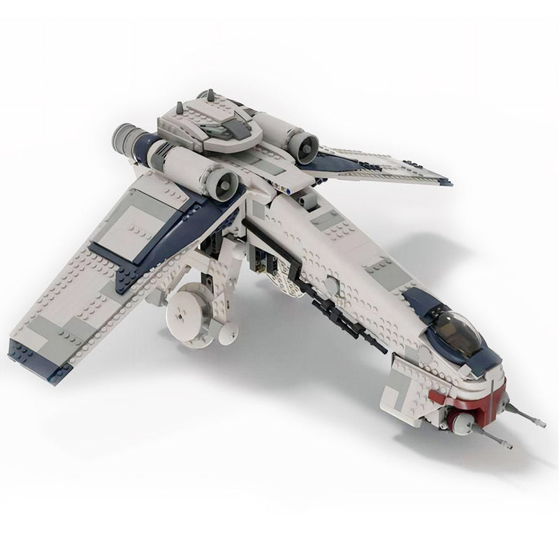 moc-124928 republic dropship v2 - 75337 at-te - star wars - 2