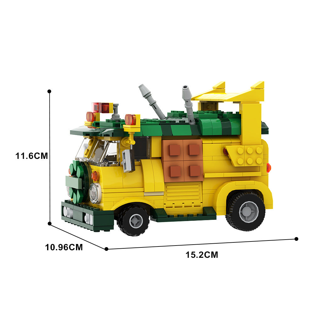 moc-125660 turtle van party wagon tmnt building set - 4