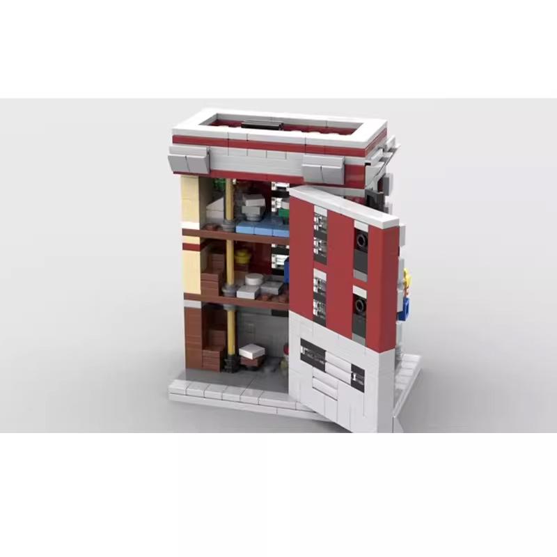 moc-126525 mini 75827 ghost busters firehouse - 646 pcs - 4