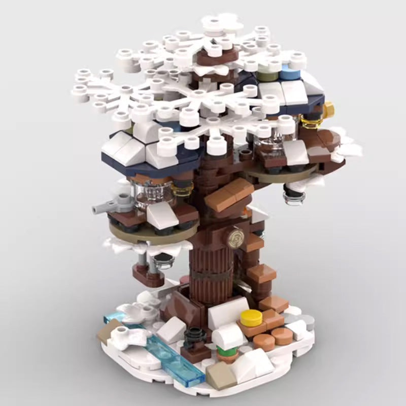 moc-126705 mini 21318 ideas tree house winter version - 3