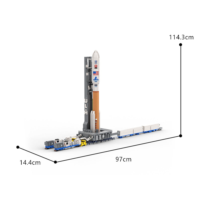 moc-128611 atlas v transport vehicle - 1110 scale - 3429 pcs - 9