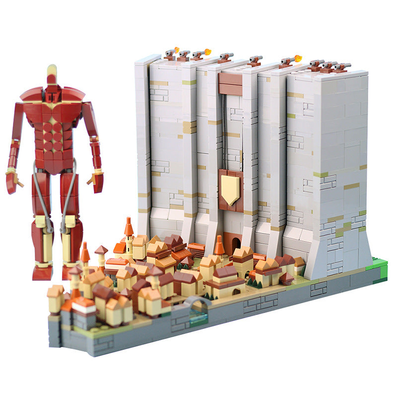 moc-129657 the wall attack on titan 1609 pcs - 2