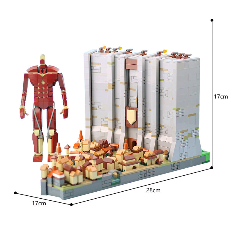 moc-129657 the wall attack on titan 1609 pcs - 5