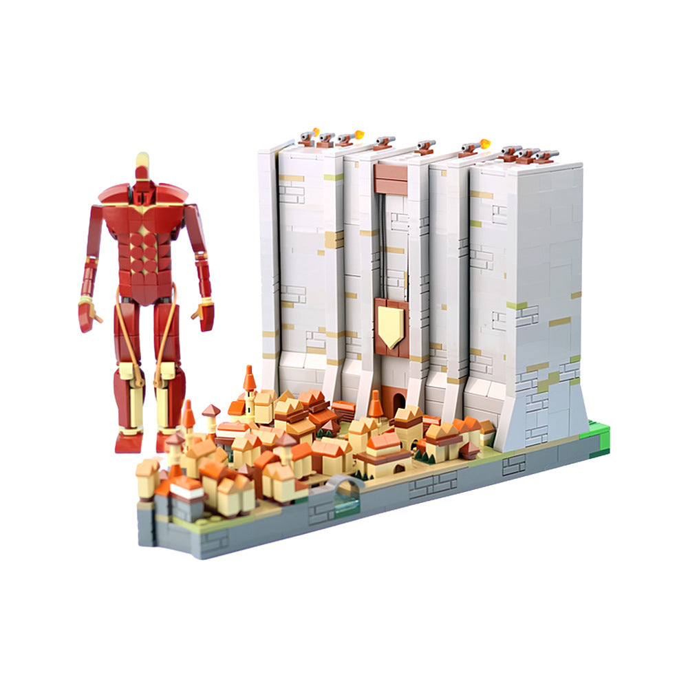 moc-129657 the wall - attack on titan | gobricks a1225 - 2