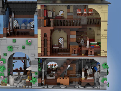 moc-134085 medieval town centre - 4698 pcs - 10