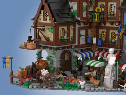 moc-134085 medieval town centre - 4698 pcs - 7